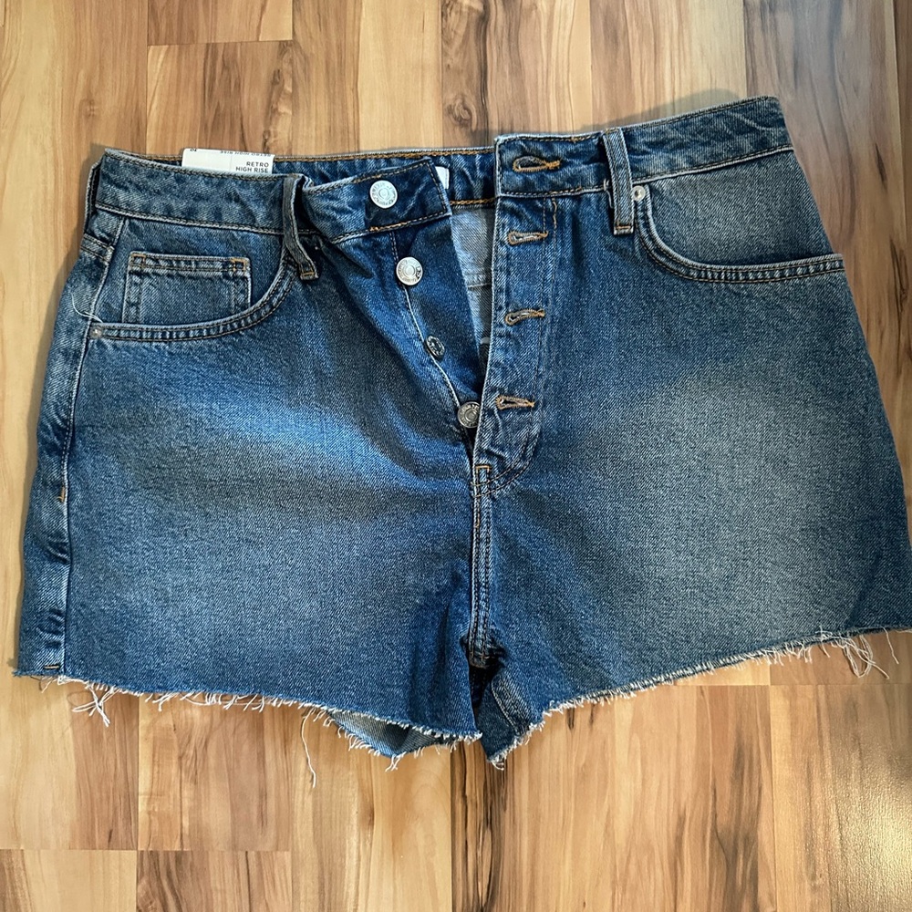 Forever 21 Retro High Rise Blue Jean Shorts Cut-Off Style